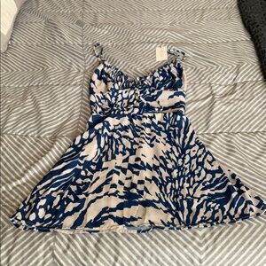 RESA Blue and White Patterned Dress